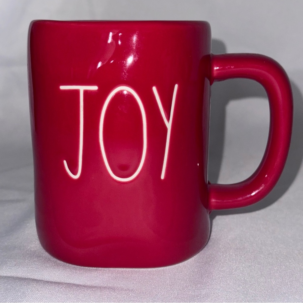 Rae Dunn Artisan JOY Mug By Magenta Red Ceramic Coffee Cup